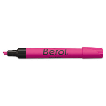 Berol 4009 Chisel Tip Highlighter, Pink Ink, Chisel Tip, Pink-black Barrel, Dozen freeshipping - TVN Wholesale